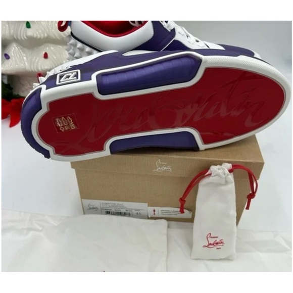 Christian Louboutin Mens Astroloubi, leather trimmed sneakers size 42 - Picture 3 of 7